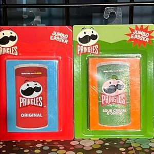 New Kellogg’s Pringles Jumbo Erasers Regular and Sour Cream & Onion